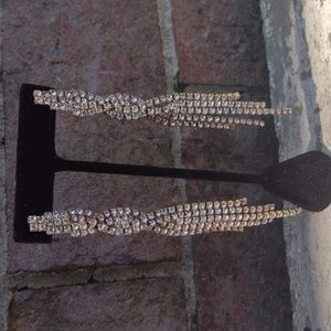 Long Gold Tone Chandler Style Earrings